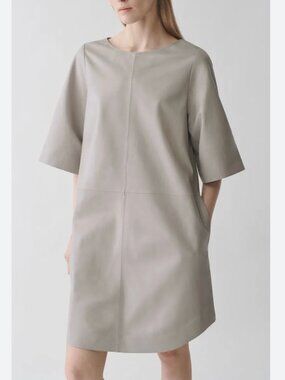 COS lamb leather dress